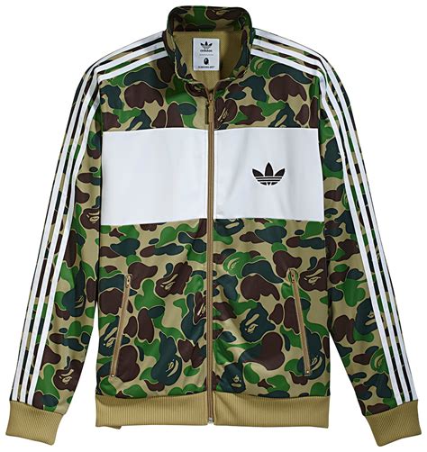 bape adidas firebird replica|BAPE X adidas ABC Camo Firebird Shark Puffer Jacket Green.